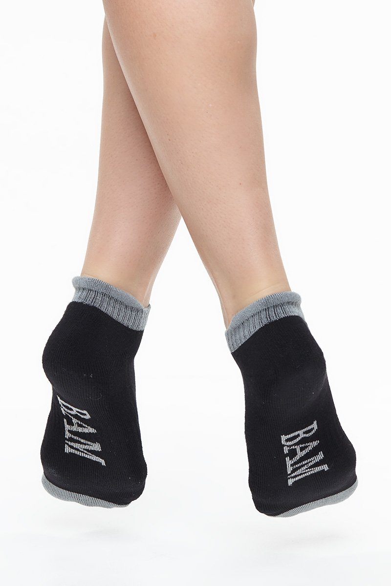 Bamboo Trainer Socks Grey Pack 4 Pairs