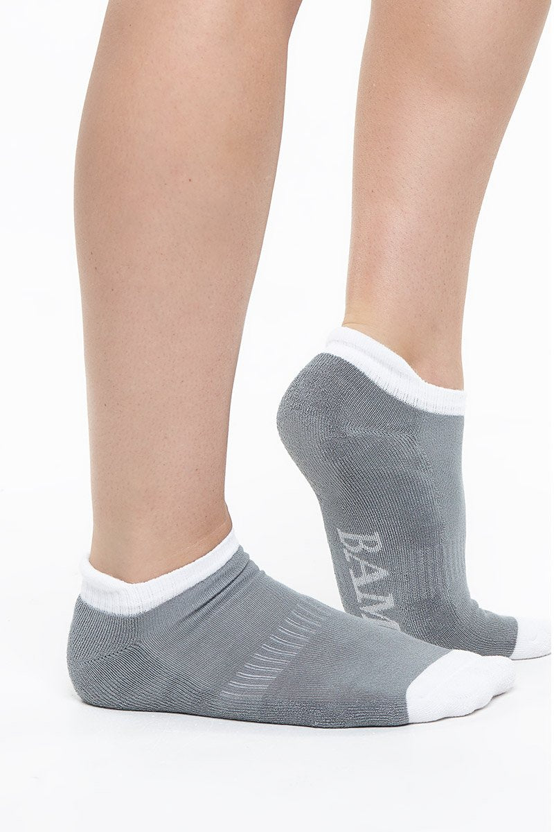 Bamboo Trainer Socks Grey Pack 4 Pairs