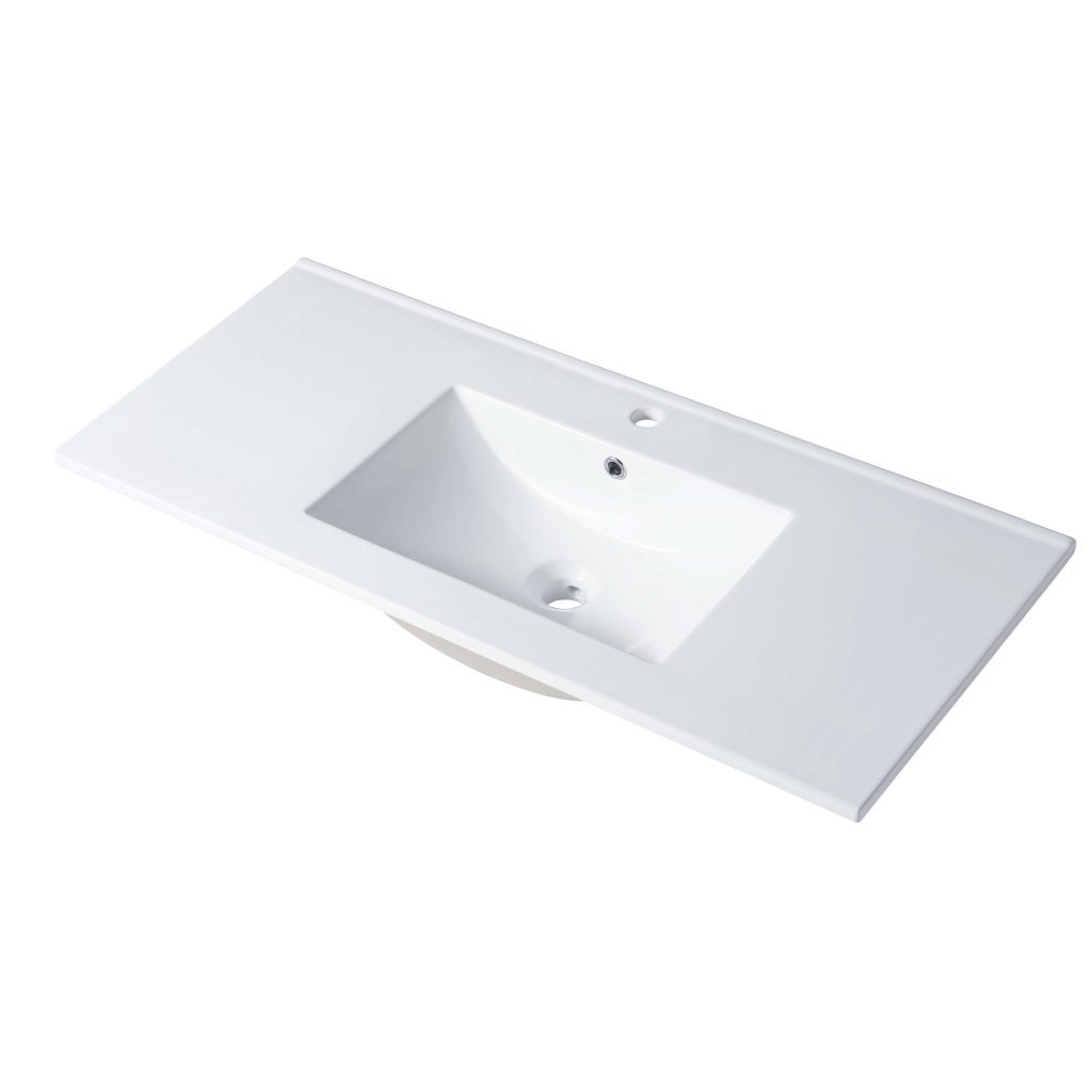 Ceramic Basin 48″ X 18″ Top-Mount Rectangular Single – C04 4818 S