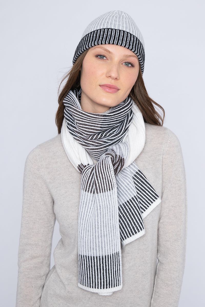 Kinross Plaited Colorblock Scarf