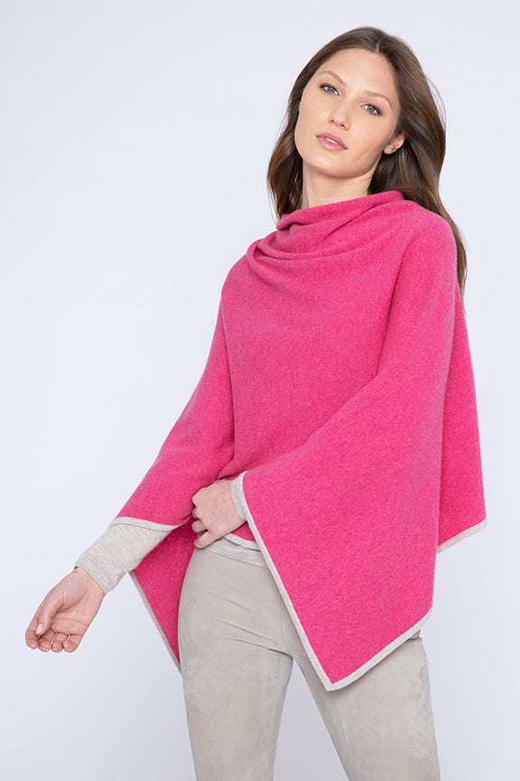 Kinross Contrast Trim Poncho