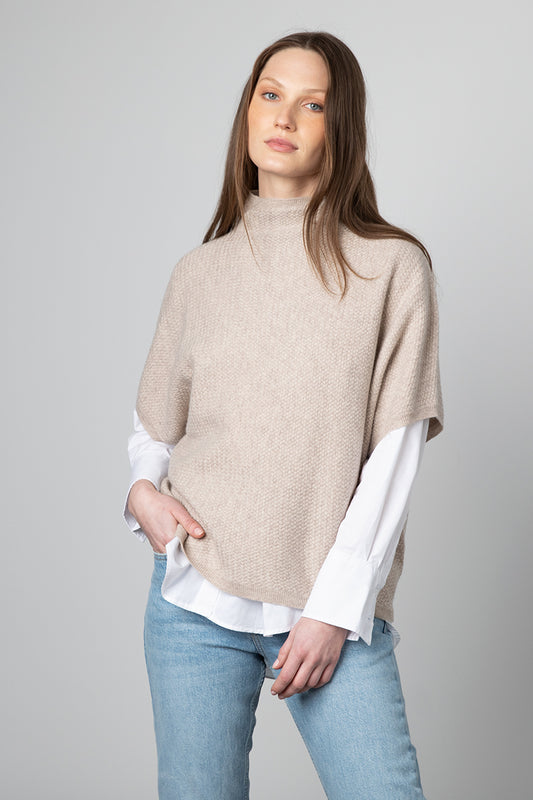 Kinross Cashmere Textured Funnel Popover