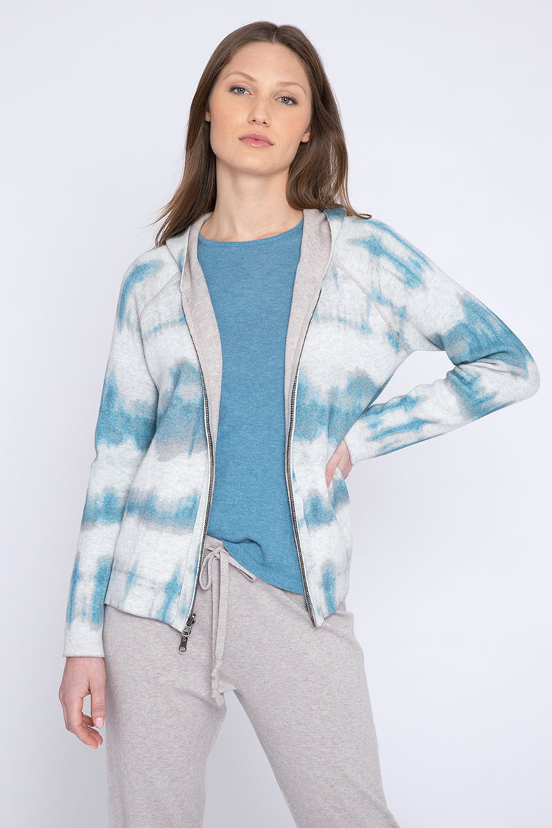 Kinross Reversible Tie Dye Zip Hoodie