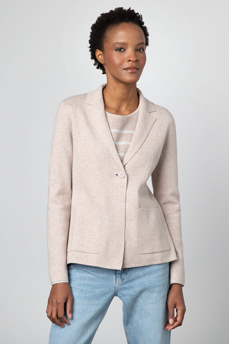 Kinross Cashmere Dbl Knit Blazer