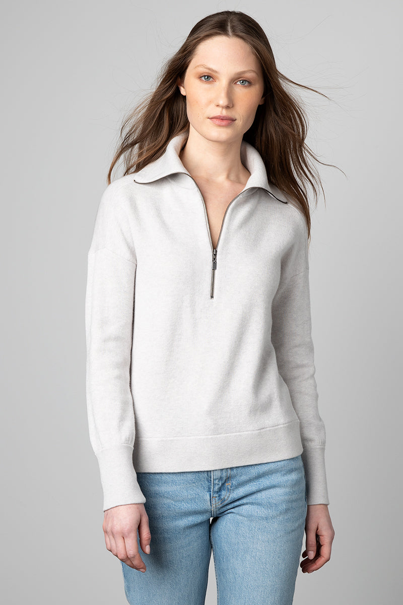 Kinross Cashmere Half Zip Mock