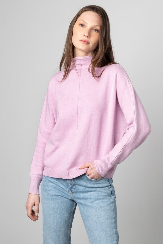 Kinross Cashmere Seamed Dolman Funnel