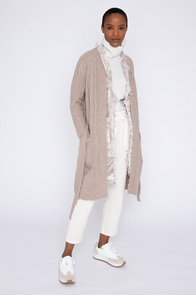Kinross Fringe Cable Cardigan