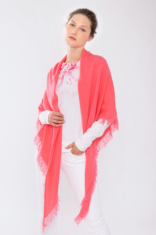 Kinross Cashmere Fringe Triangle Wrap