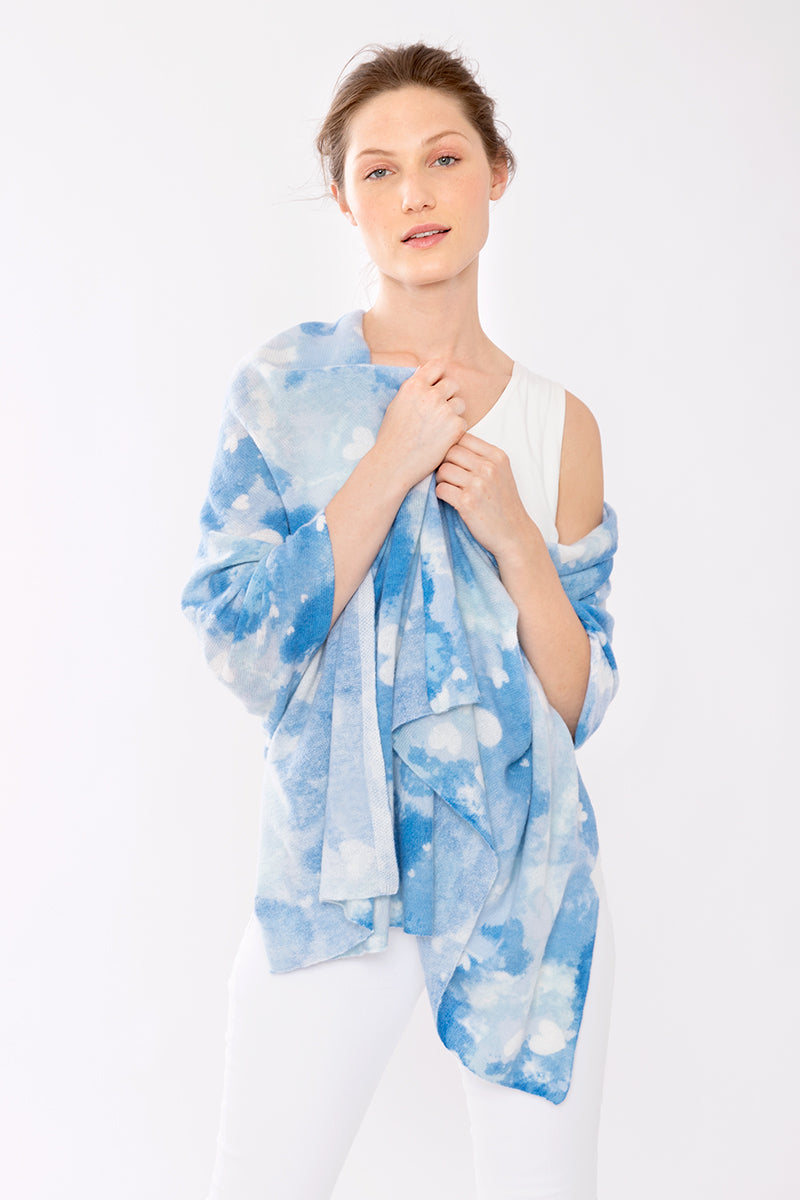 Kinross Cashmere Dreamy Hearts Wrap