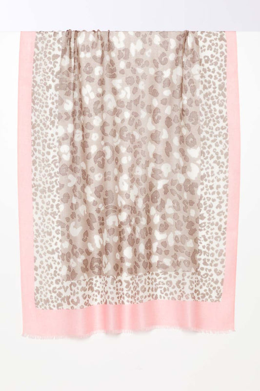Kinross Cashmere Leopard Dot Print Scarf