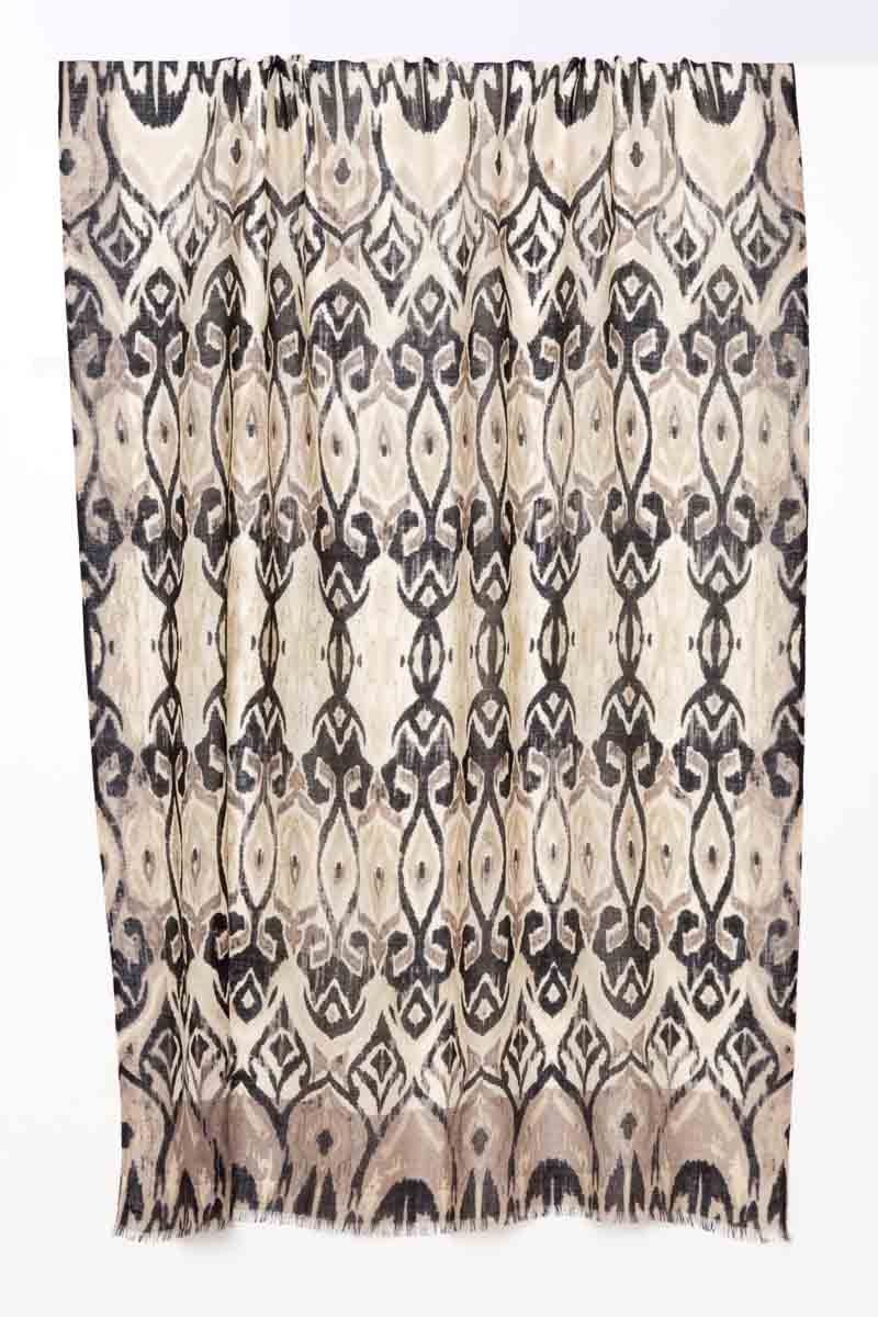 Kinross Cashmere Surfside Geo Print Scarf