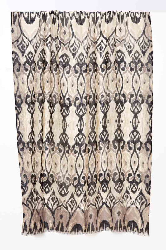 Kinross Cashmere Surfside Geo Print Scarf