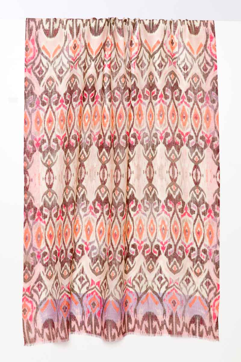 Kinross Cashmere Surfside Geo Print Scarf