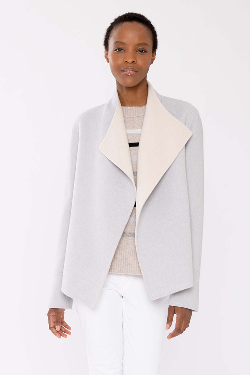 Kinross Cashmere Reversible Drape Coat