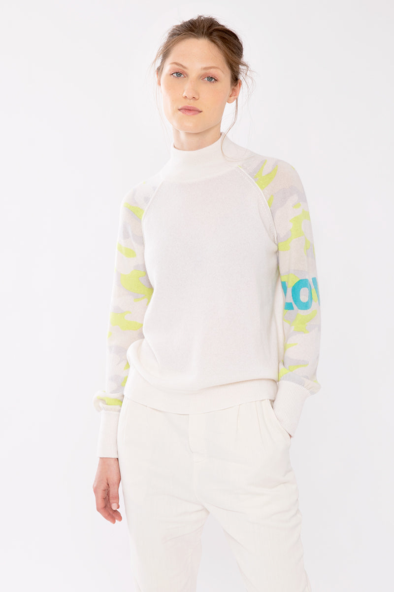 Kinross Cashmere Camo Love Pullover