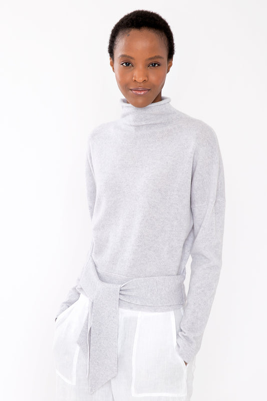 Kinross Cashmere Tie Front Pullover