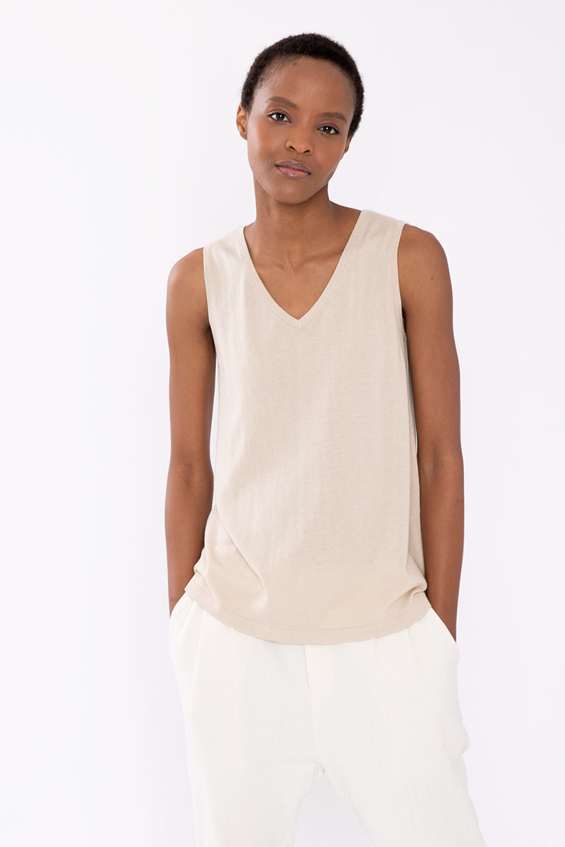 Kinross Cashmere Front to Back Tank