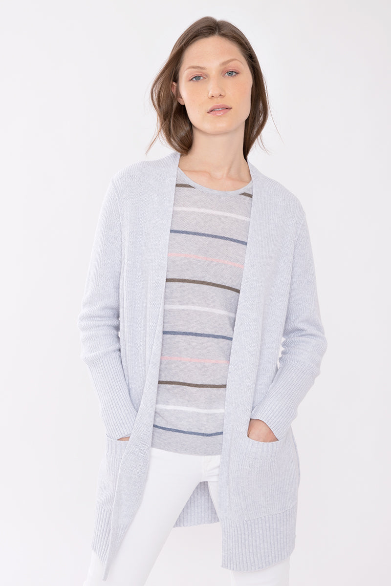 Kinross Cashmere Rib Drape Cardigan
