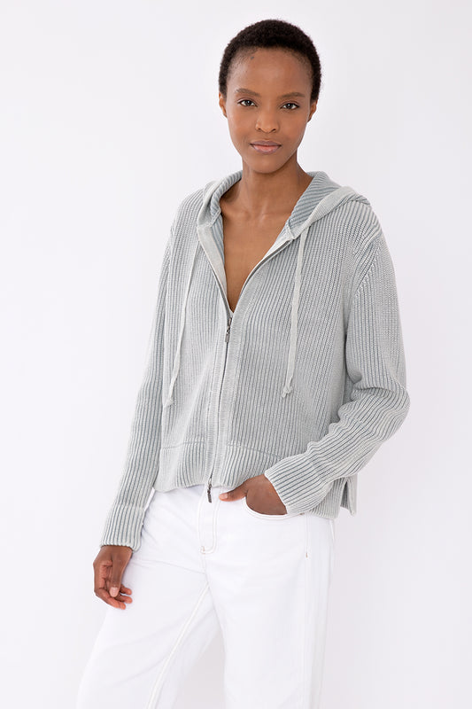 Kinross Cashmere Stonewash Zip Hoodie