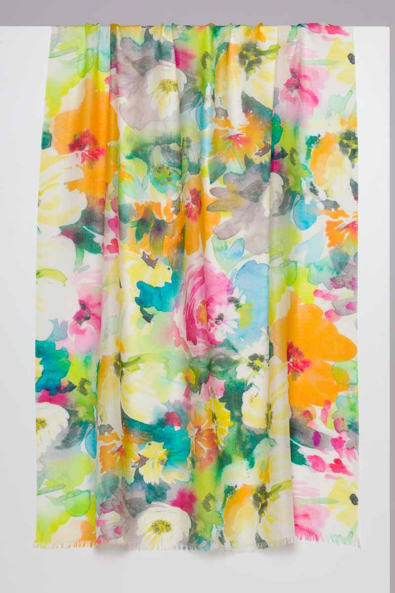 Kinross Flower Market Print Scarf