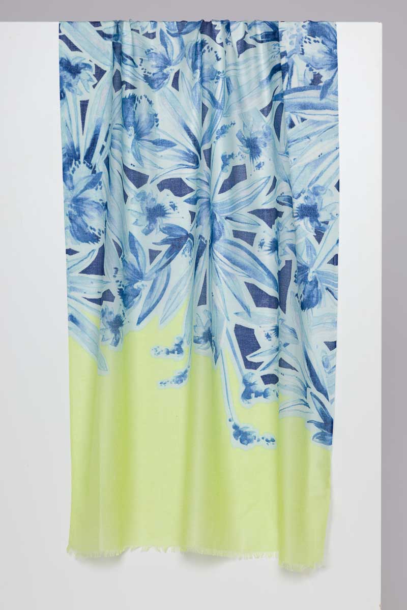Kinross Coastal Floral Print Scarf