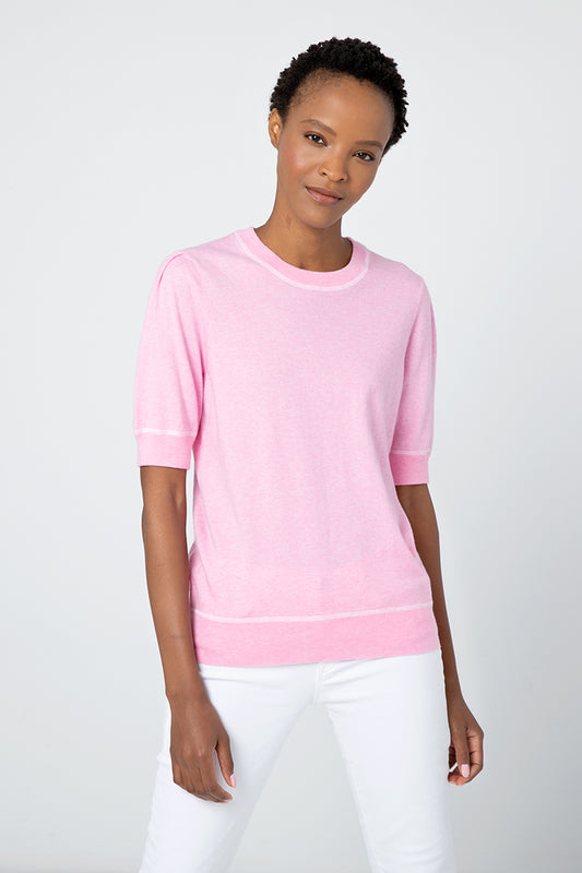 Kinross Cashmere Gathered Slv Crew