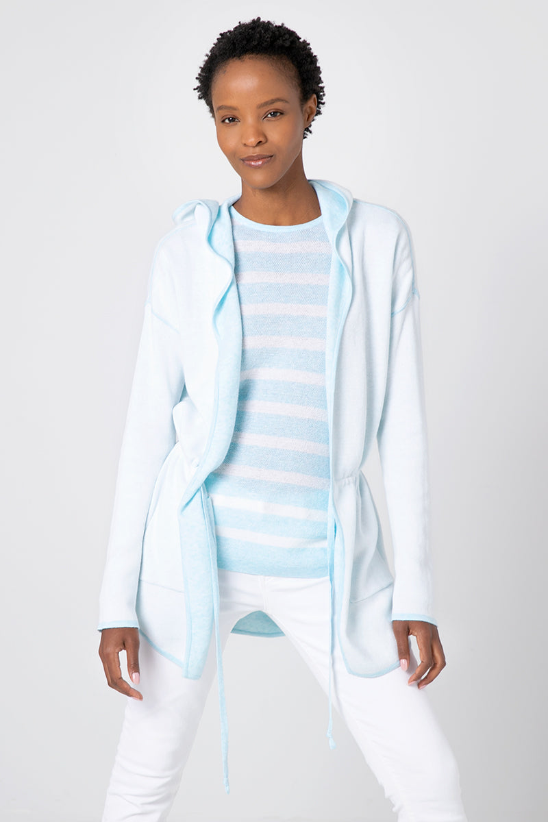 Kinross Cashmere Reversible Drawstring Hoodie