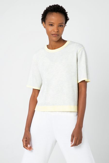 Kinross Cashmere Reversible Starburst Crew