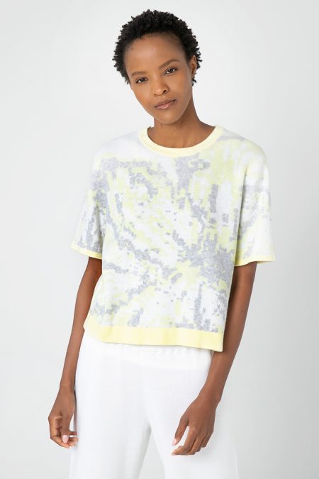 Kinross Cashmere Reversible Starburst Crew