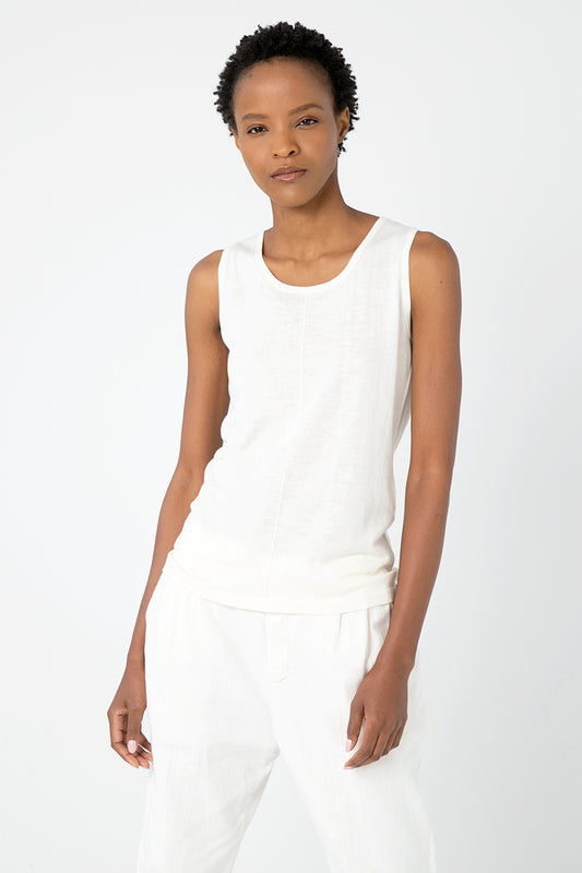 Kinross Cashmere Seamed Tank