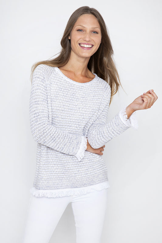 Kinross Texture Fringe Pullover