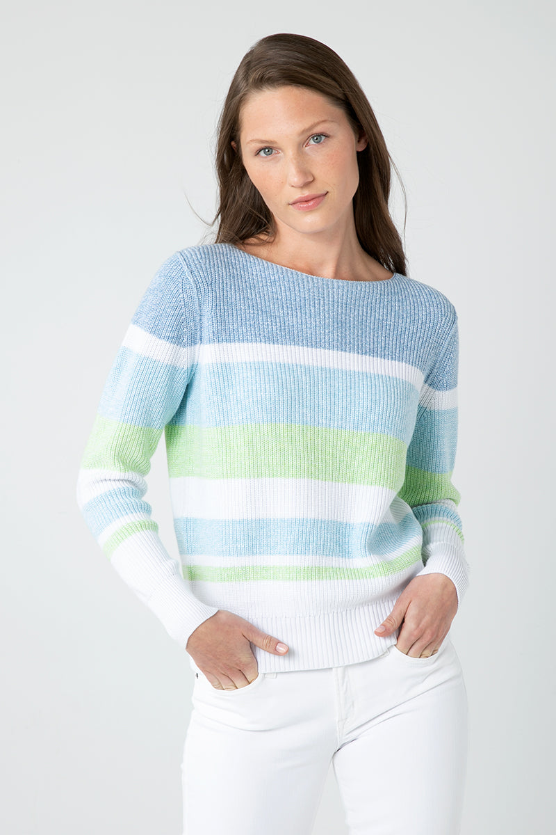 Kinross Cashmere Textured Marl Pullover