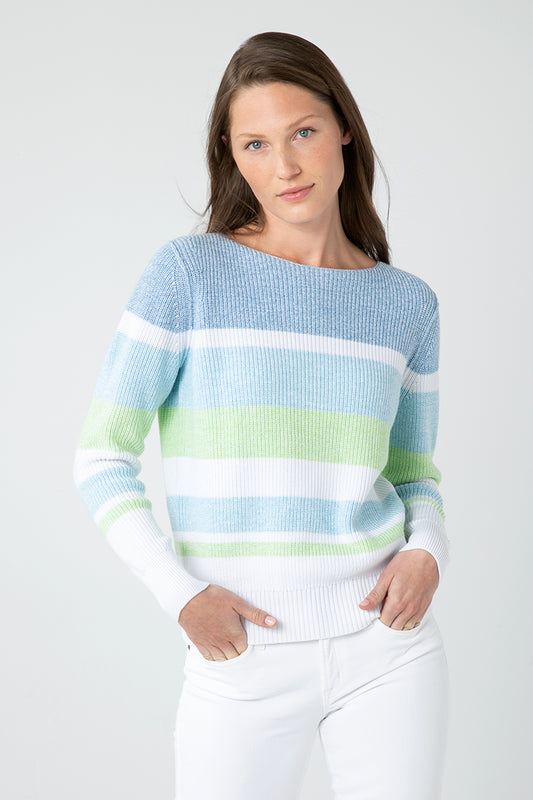 Kinross Cashmere Textured Marl Pullover