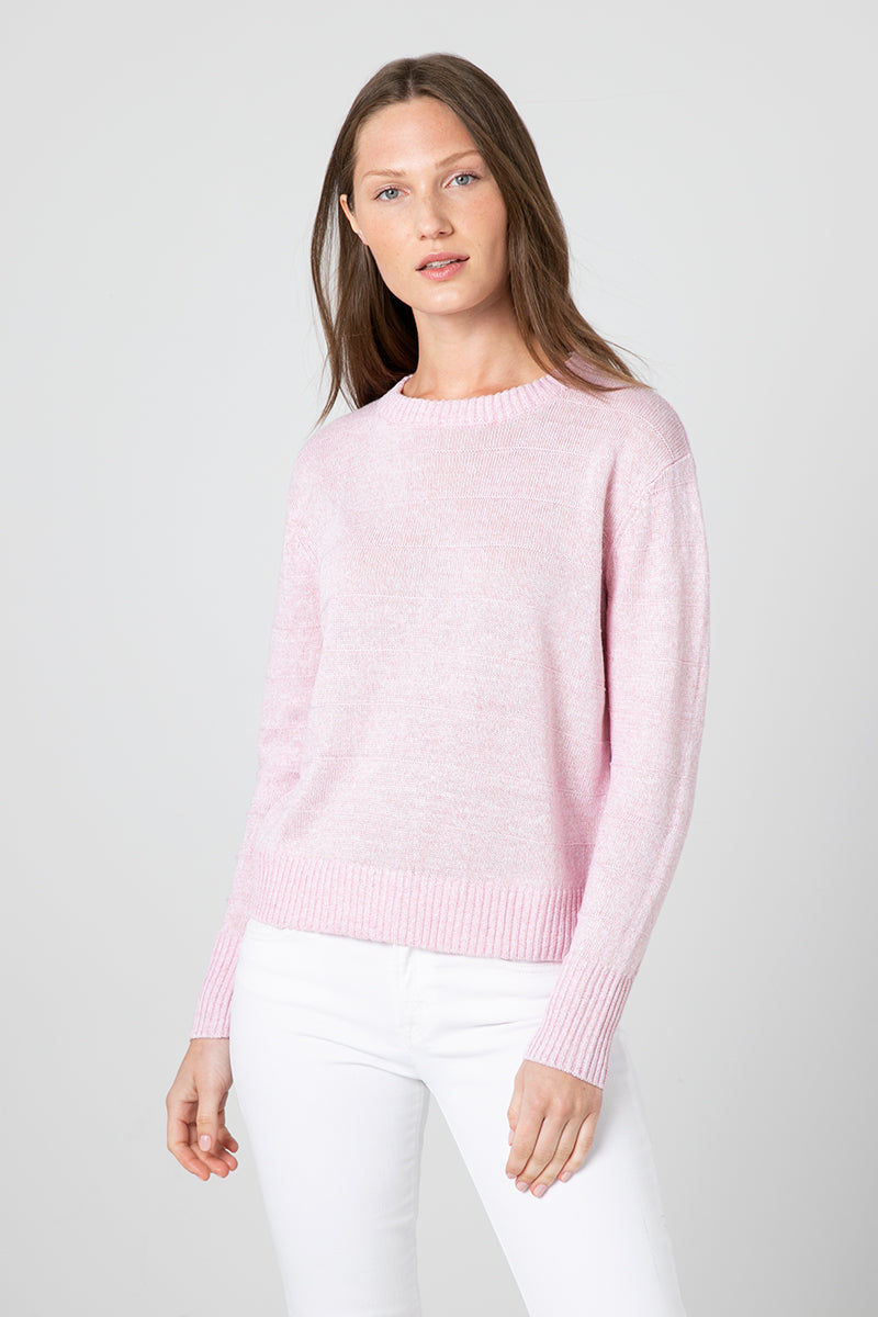 Kinross Cashmere Textured Crop Crew