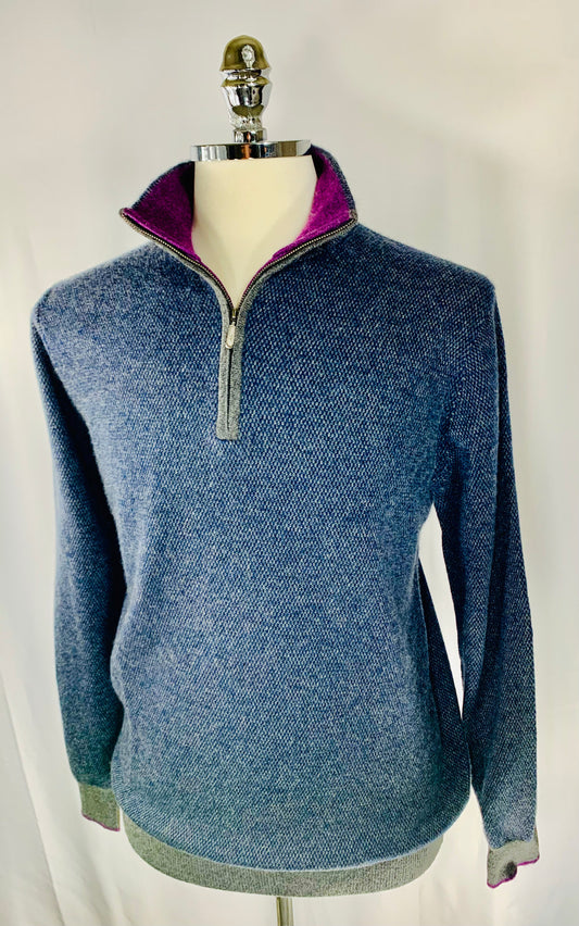 Kinross Birdseye Sport Qtr Zip Mock