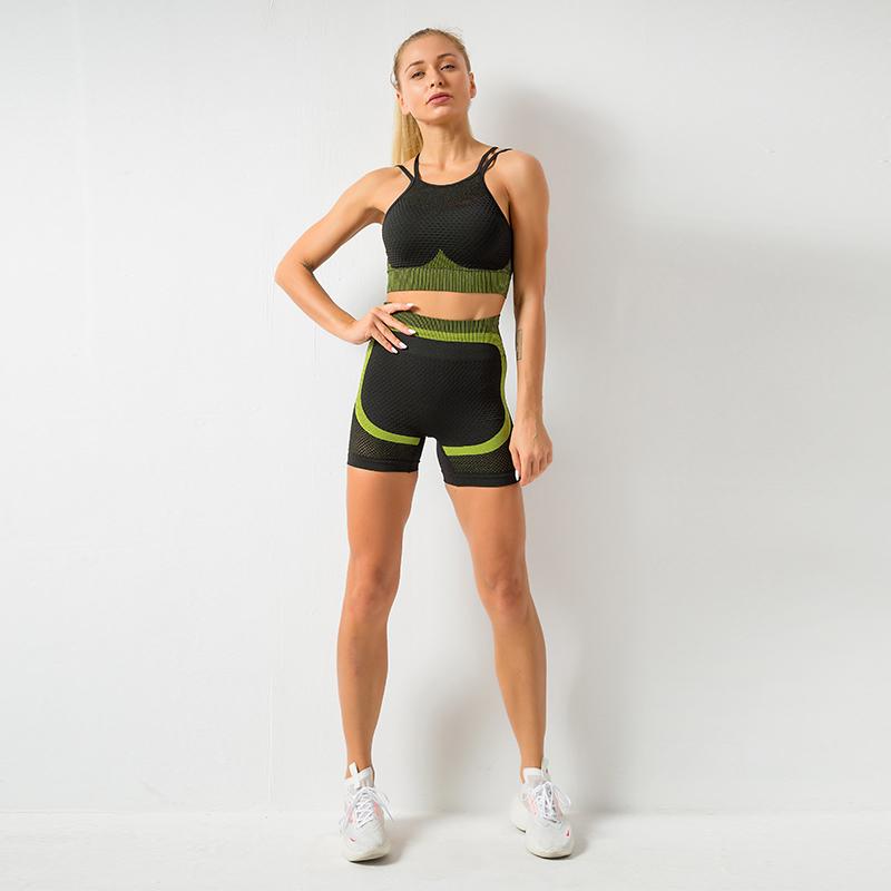 Astoria MOMENTUM Mesh Sports Crop - Lime/Black