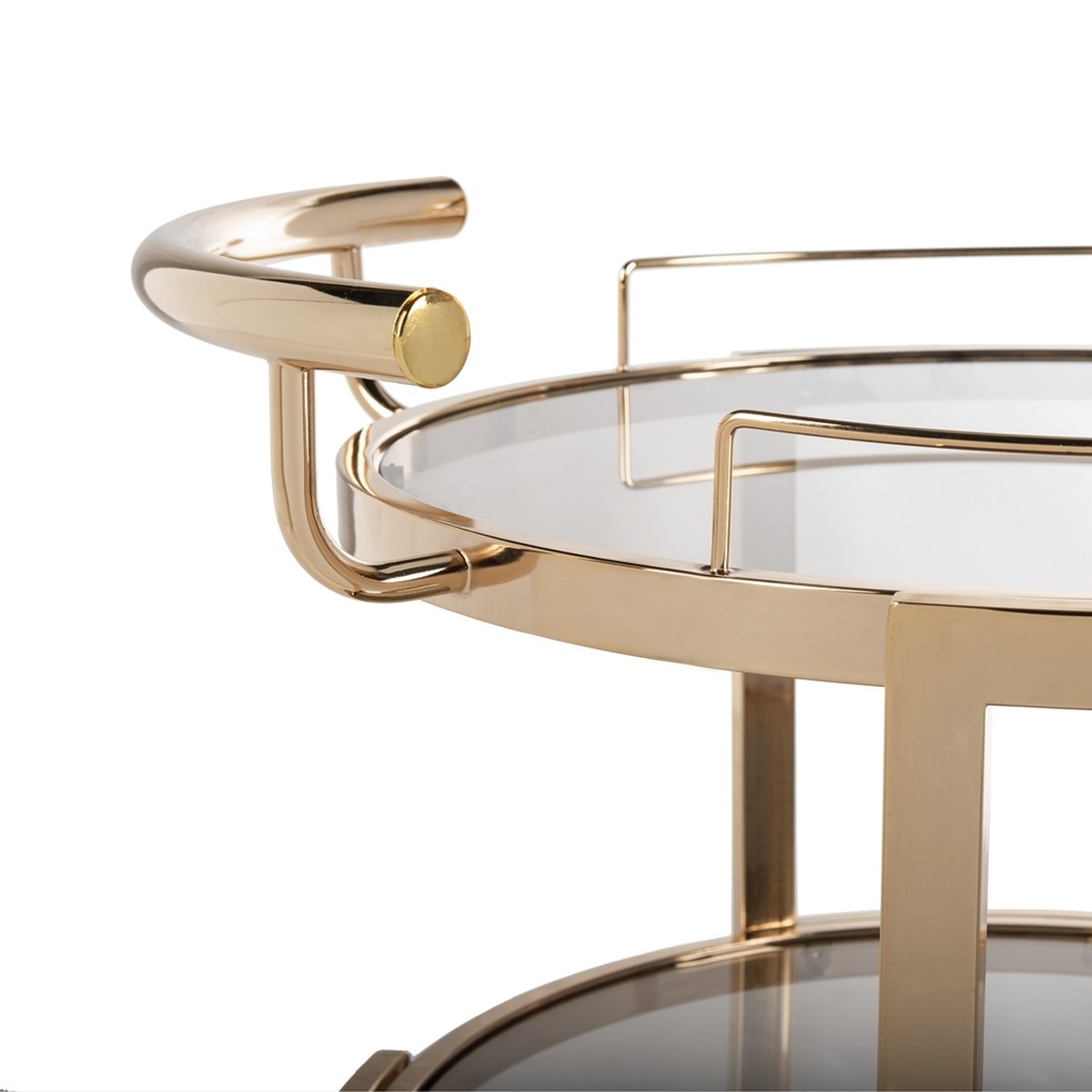 Rio 3 Tier Round Bar Cart And Wine Rack