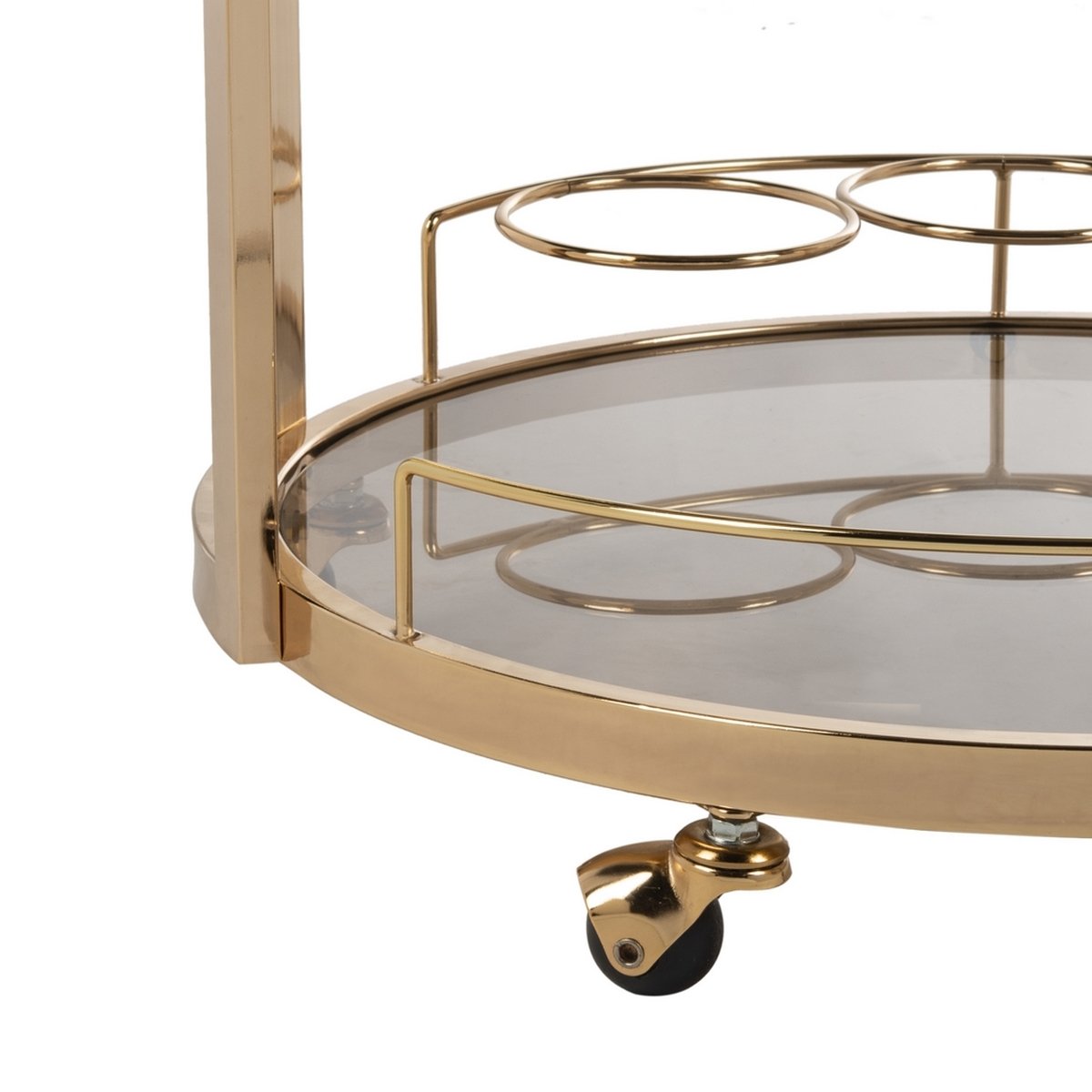 Rio 3 Tier Round Bar Cart And Wine Rack