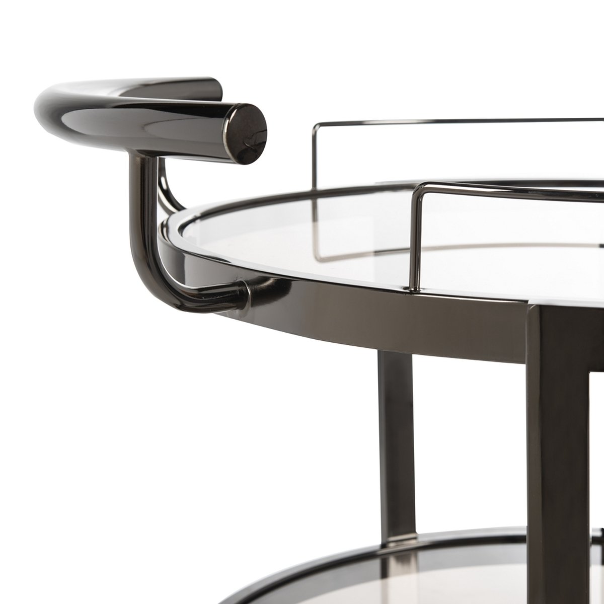 Rio 3 Tier Round Bar Cart And Wine Rack