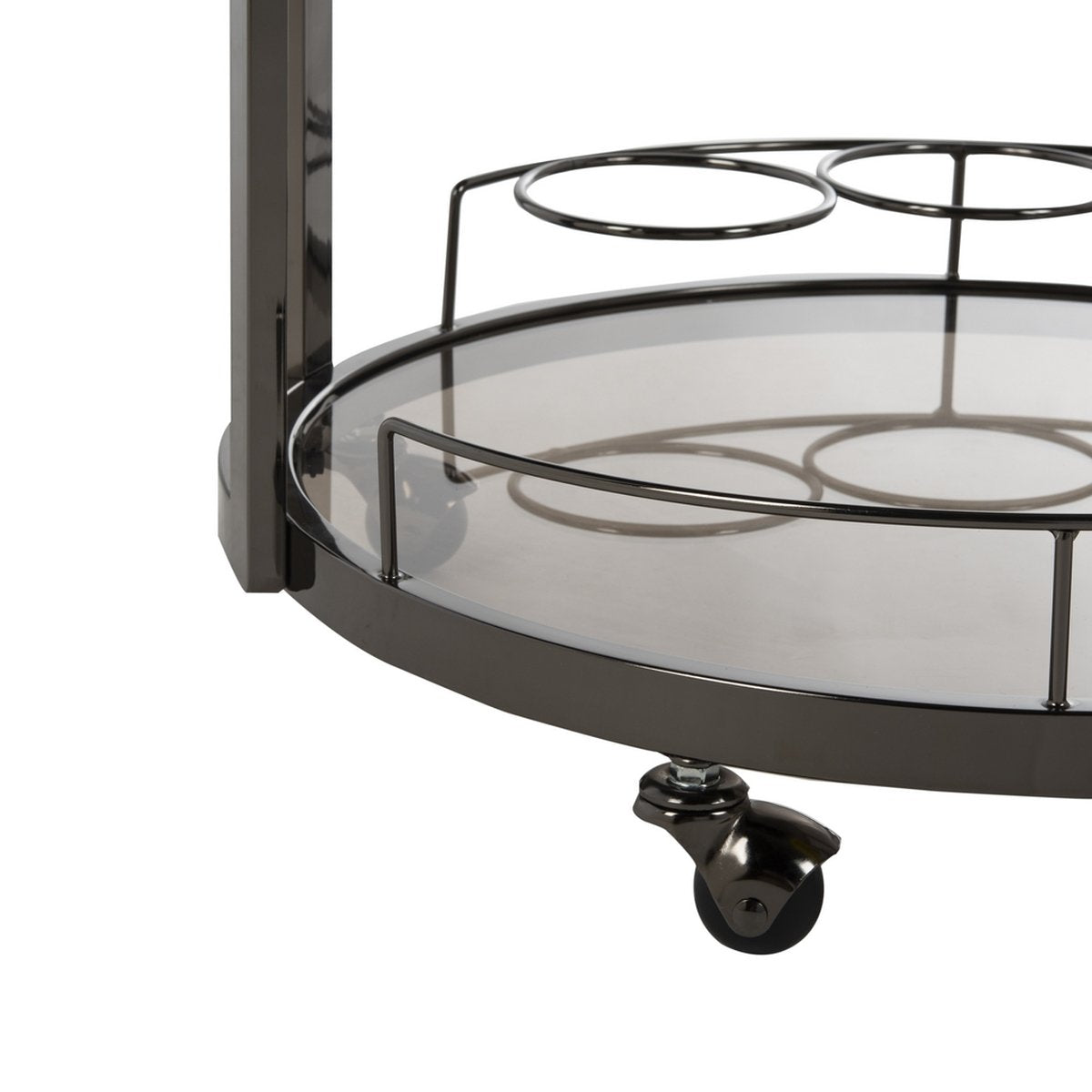 Rio 3 Tier Round Bar Cart And Wine Rack