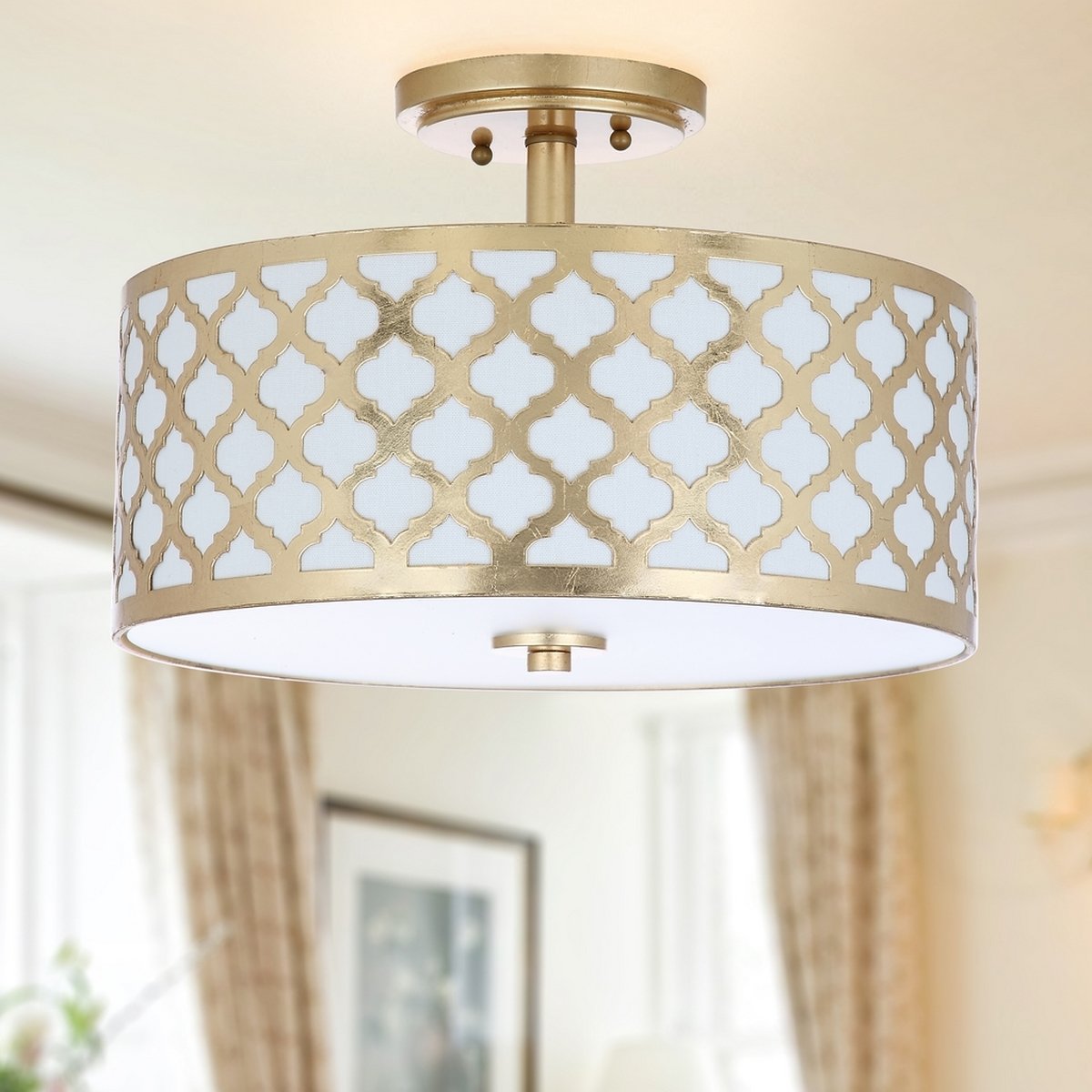 Kora Quatrefoil 3 Light 15-Inch Dia Flush Mount
