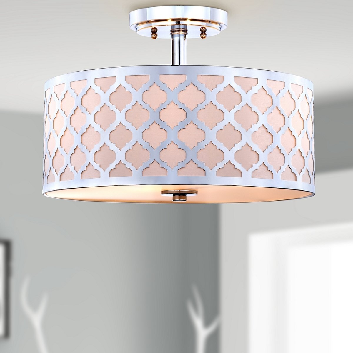 Kora Quatrefoil 3 Light 15-Inch Dia Flush Mount