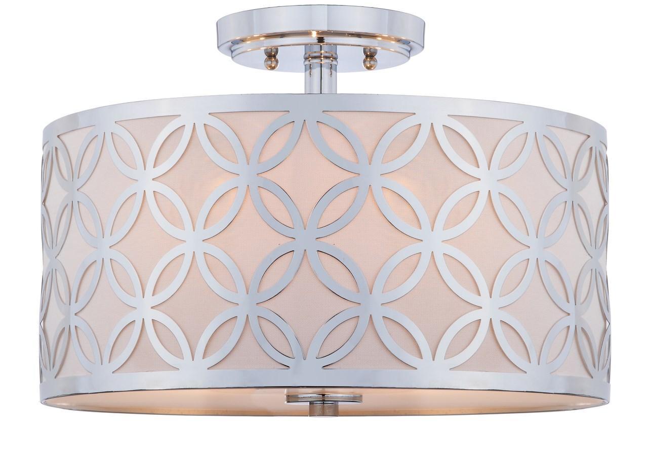 Cecily Leaf Trellis 3 Light 15-Inch Dia Flush Mount