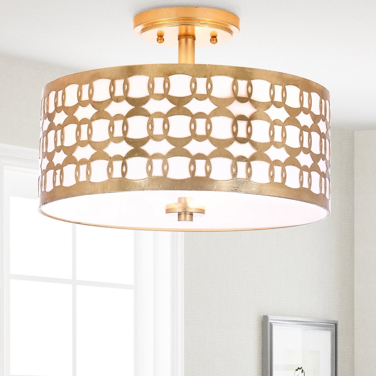 Cedar Linked 3 Light 15-Inch Dia Flush Mount