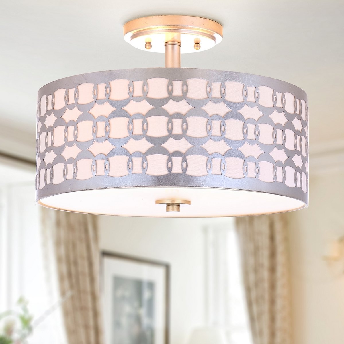 Cedar Linked 3 Light 15-Inch Dia Flush Mount