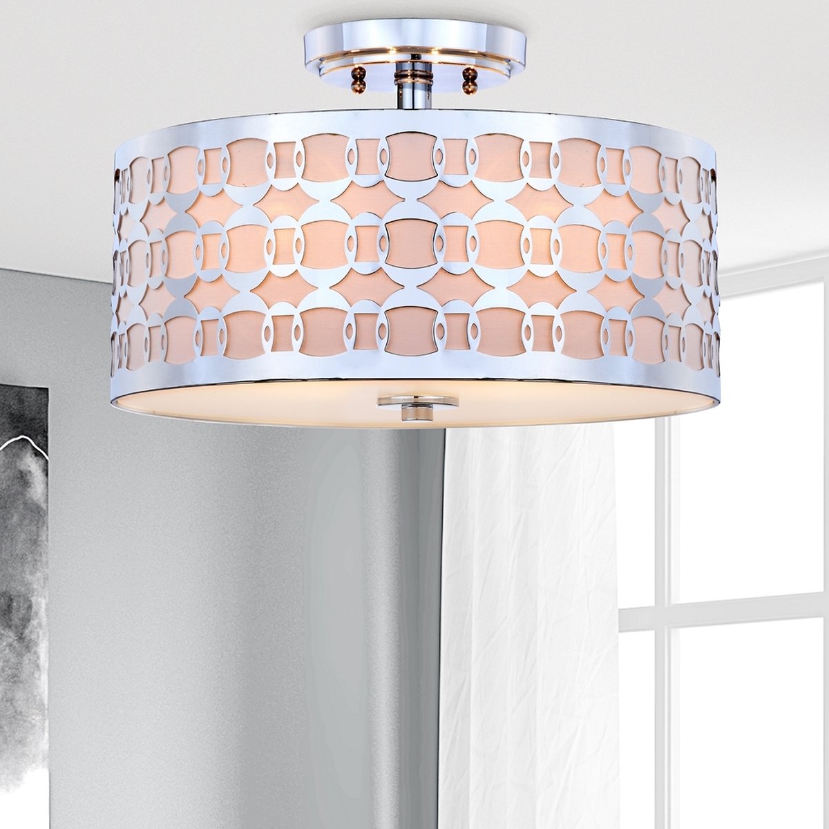 Cedar Linked 3 Light 15-Inch Dia Flush Mount