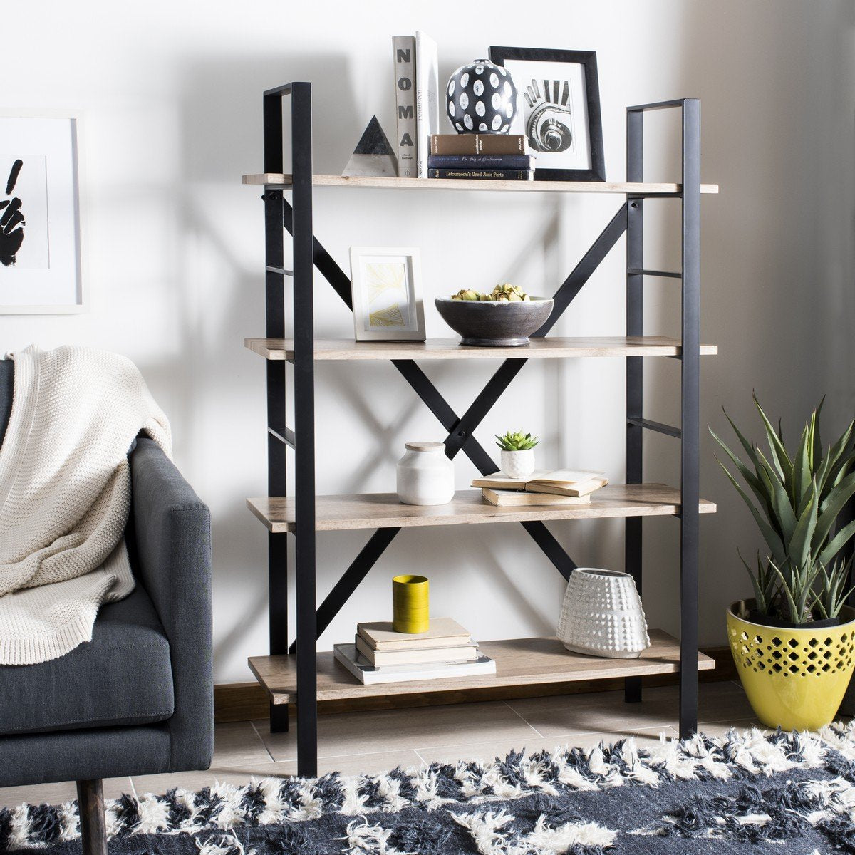Raylan Retro Midcentury 4 Tier Etagere