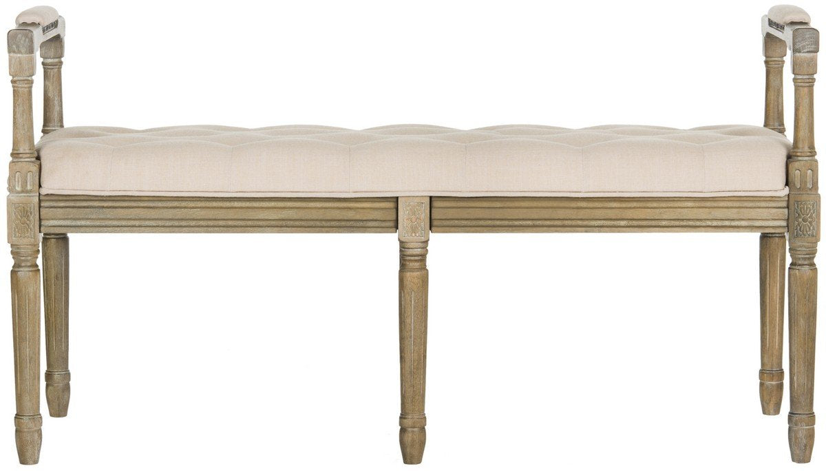 Raiden Linen Rustic Oak Bench