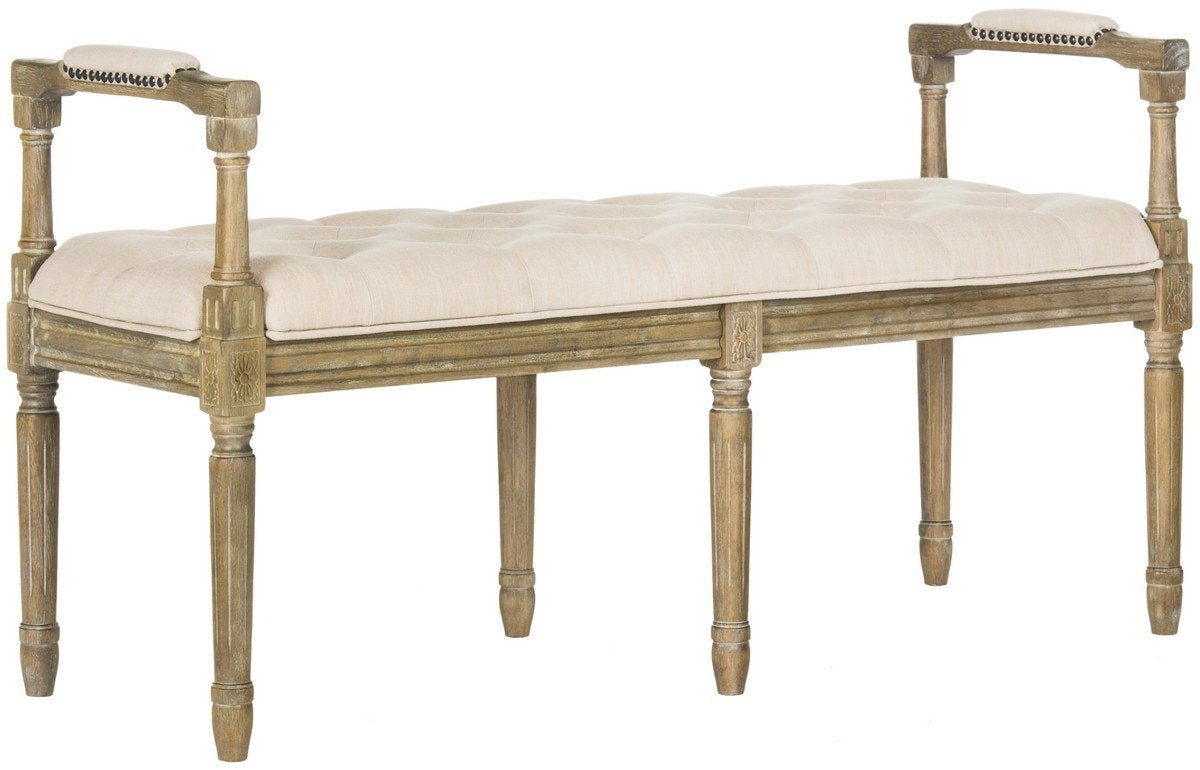 Raiden Linen Rustic Oak Bench
