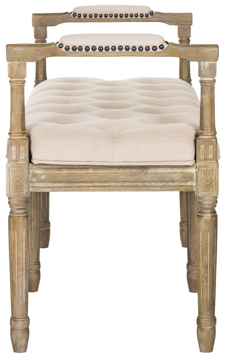 Raiden Linen Rustic Oak Bench